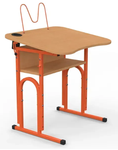 Стіл учнівський 05 №4-6/600х500 рег.нахил без полиці МФ Вересень